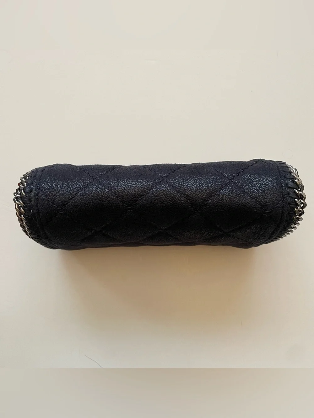 Stella McCartney Black Quilted Falabella Flap Crossbody Clutch Bag
